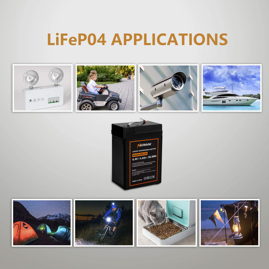 6V 4.5Ah LiFePO4 Battery 2 Pack J22580