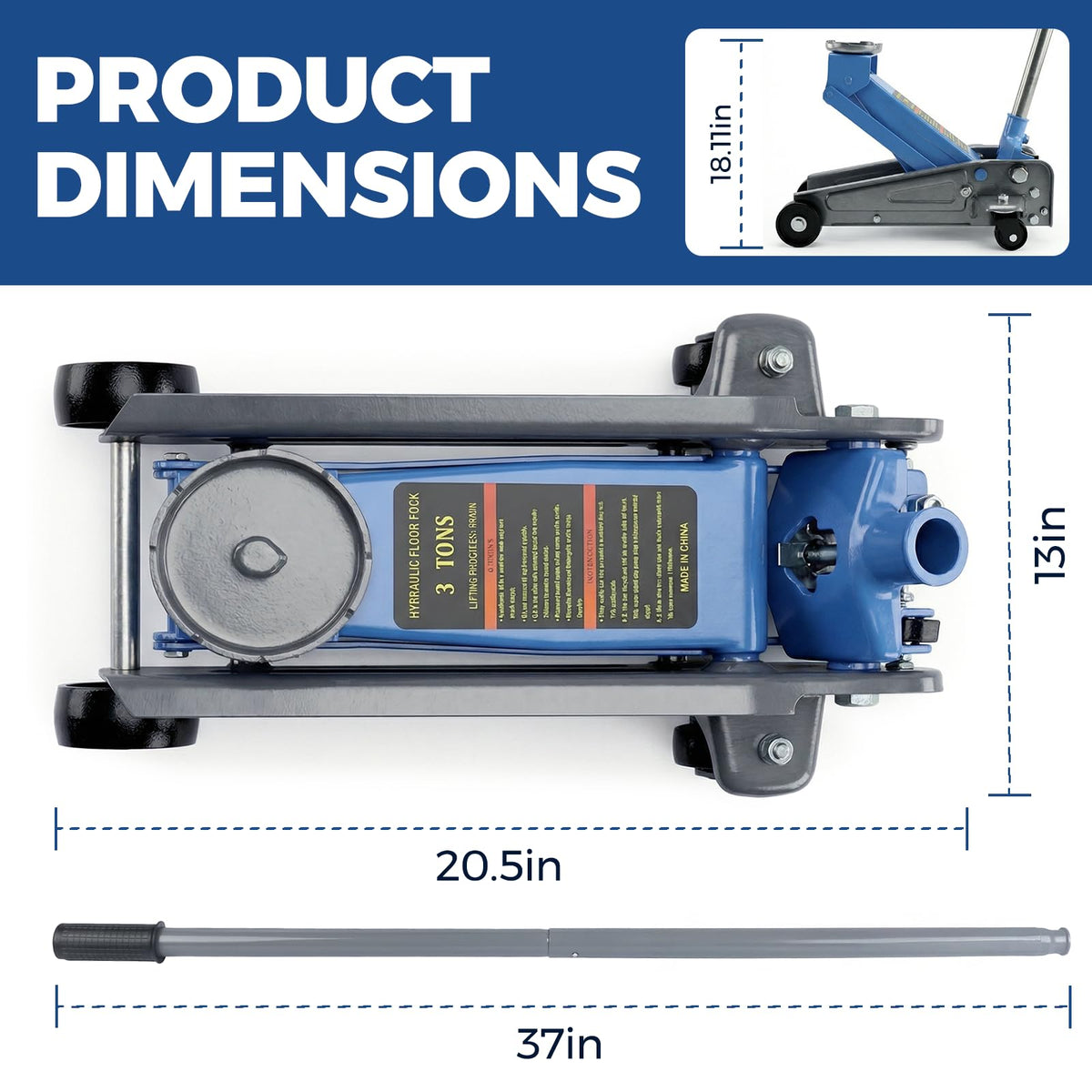 3Ton Hydraulic Floor Jack V9859