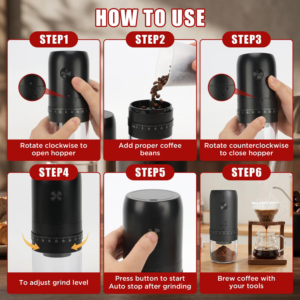 Electric Coffee Grinder with Conical Ceramic Burr E582