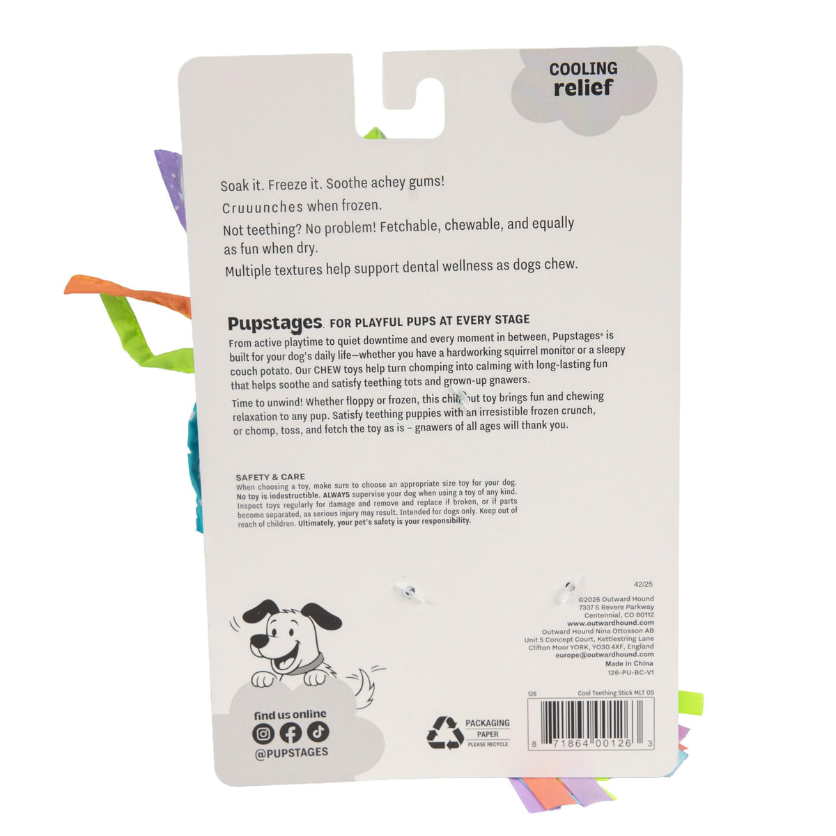 Cool Teething Stick Dental Dog Chew Toy N9226