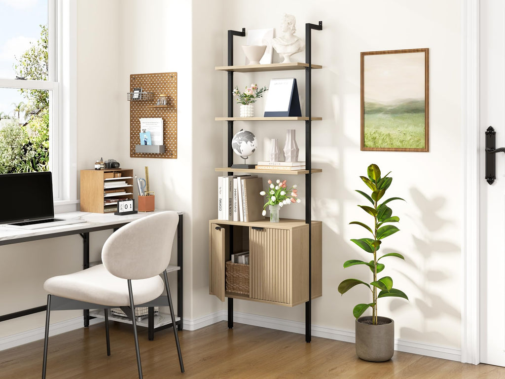 73" Tall Bookshelf with Cabinet O202431