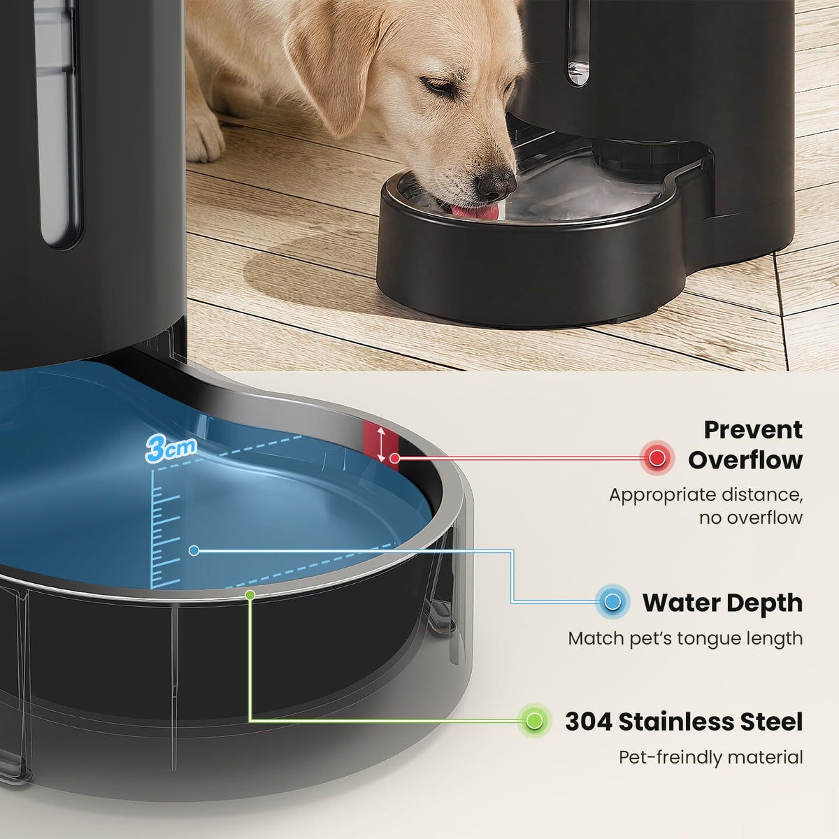 Gravity Dog Water Bowl Dispenser 8L Black X263474