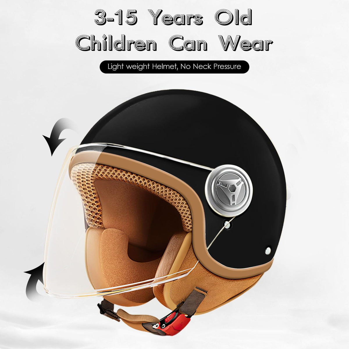 Kids 3/4 Open Face Motorcycle Helmet R6654