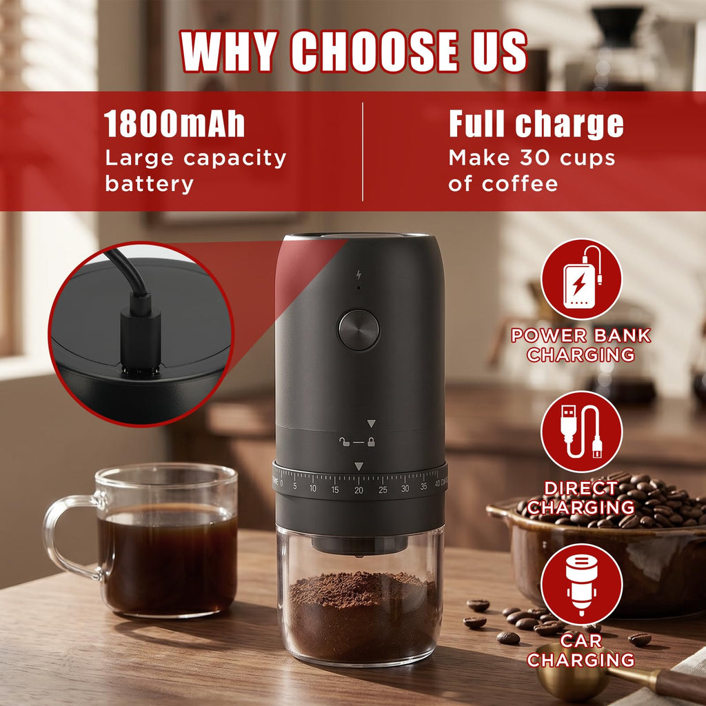 Electric Coffee Grinder with Conical Ceramic Burr E582