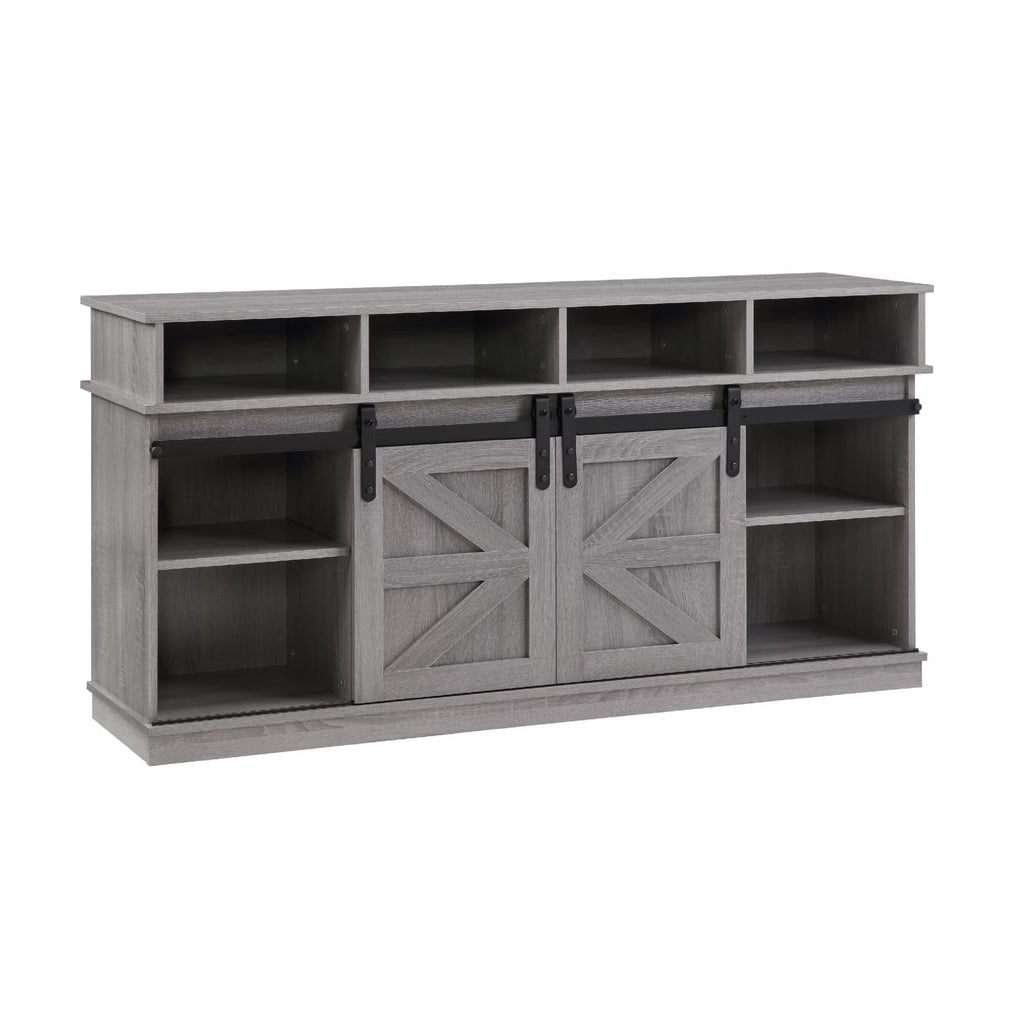Grey Sliding Barn Door TV Stand N6997