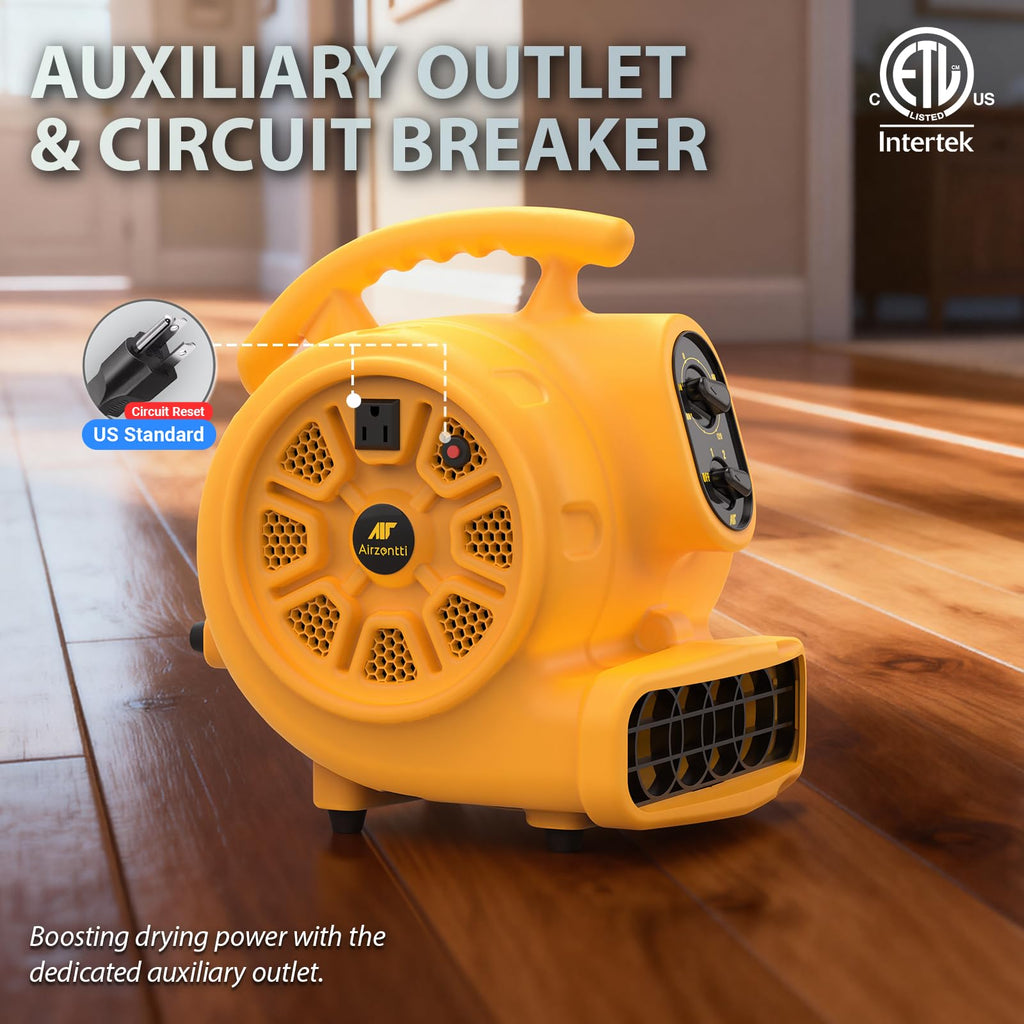 1100 CFM 3-Speed Industrial Air Mover Floor Blower Fan H444024