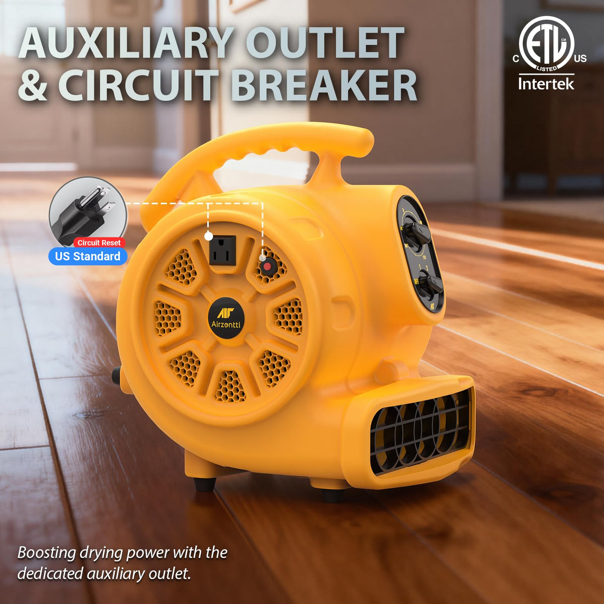 1100 CFM 3-Speed Industrial Air Mover Floor Blower Fan H444024