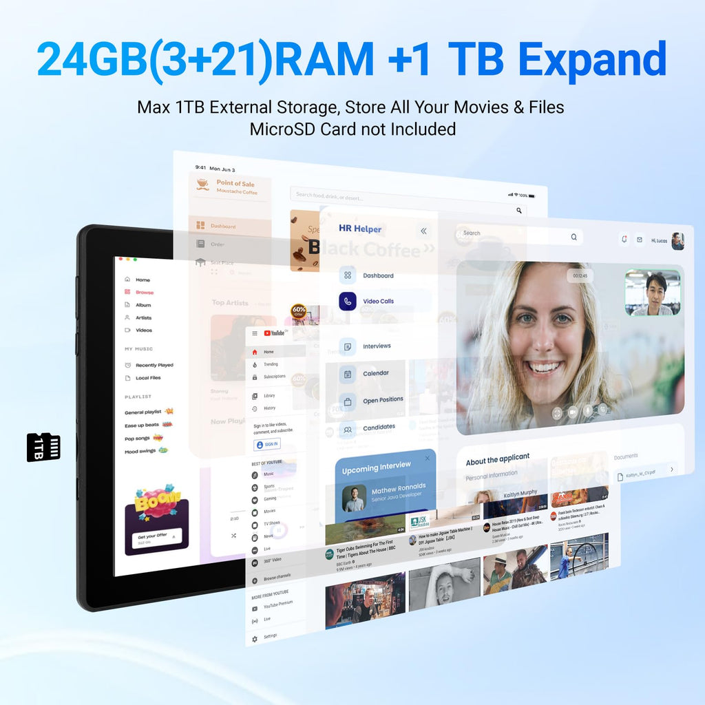 10.1" Android Tablet 24GB RAM 64GB ROM 6000mAh B737570