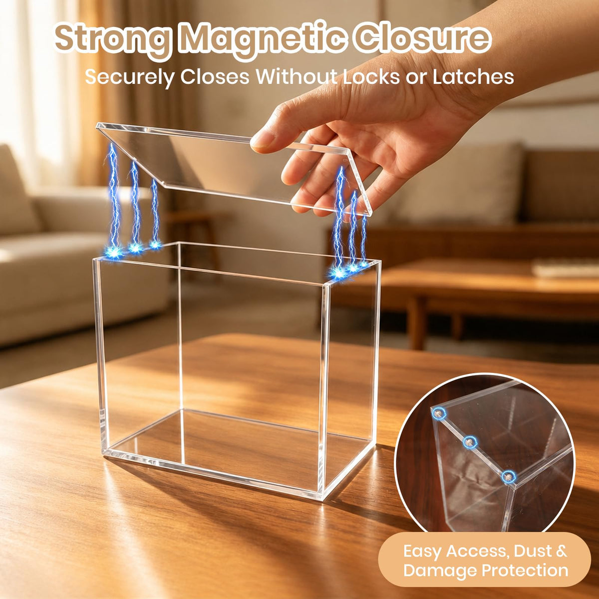 Acrylic 5mm Thick Clear Magnetic Display Case R216012
