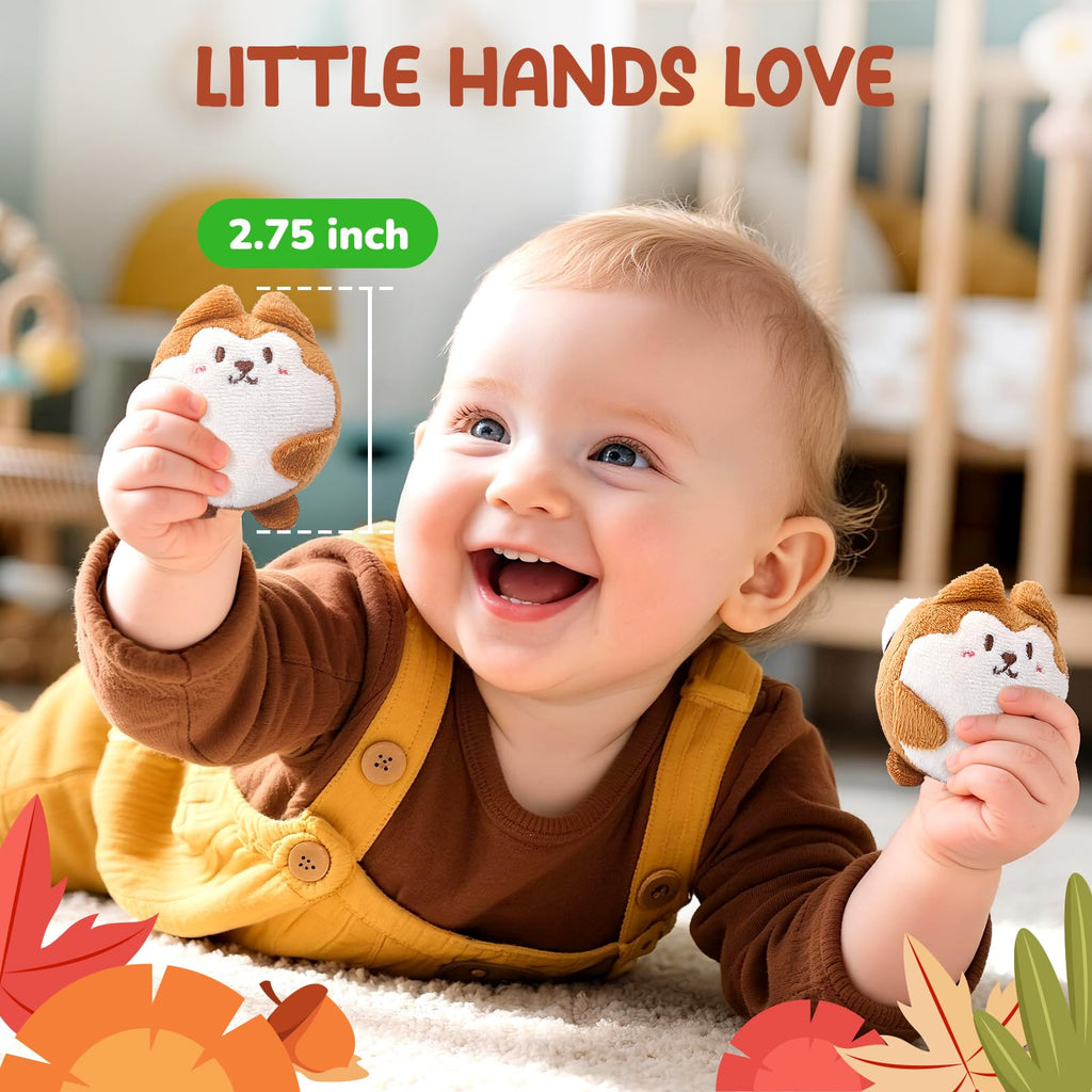 Soft Treehouse 5 Sensory Squirrels Rattle T865