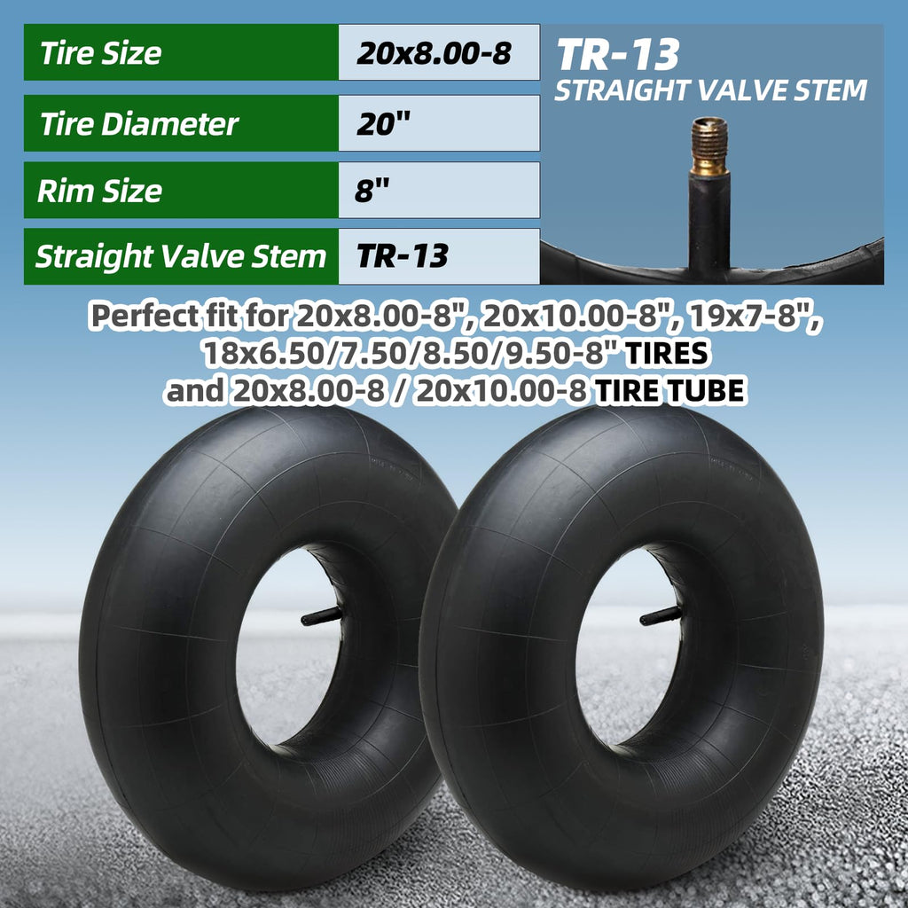 20x8.00-8 and 20x10.00-8 with 15x6.00-6 Inner Tubes, TR-13 X319234