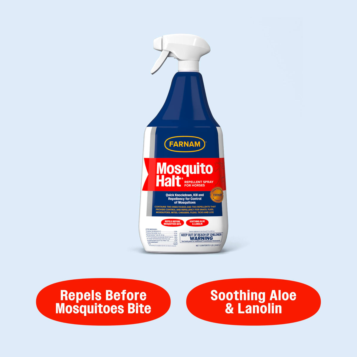 Mosquito Repellent Spray for Horses, 32 oz D849