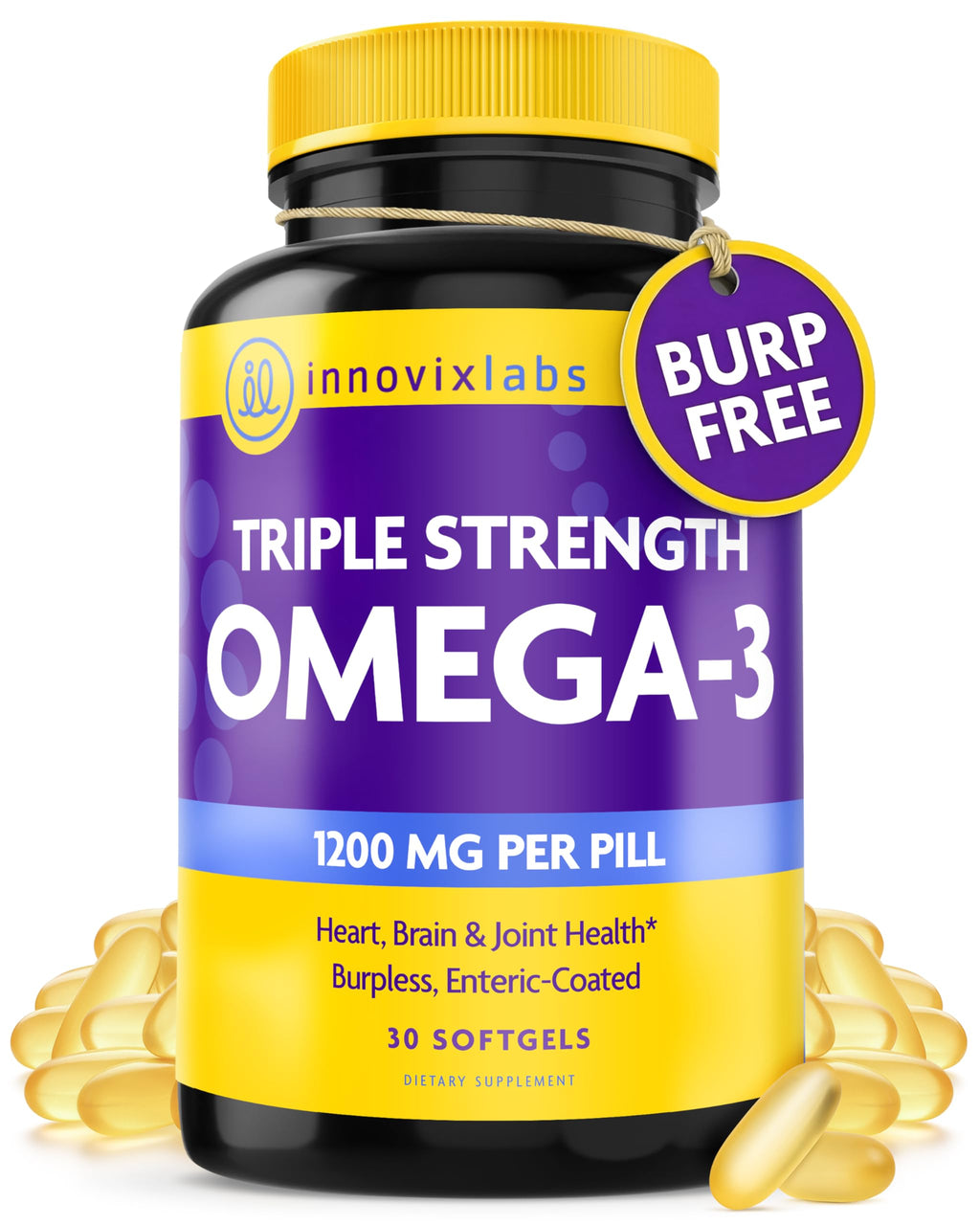 Omega 3 Fish Oil 900 mg EPA DHA Softgels X7703