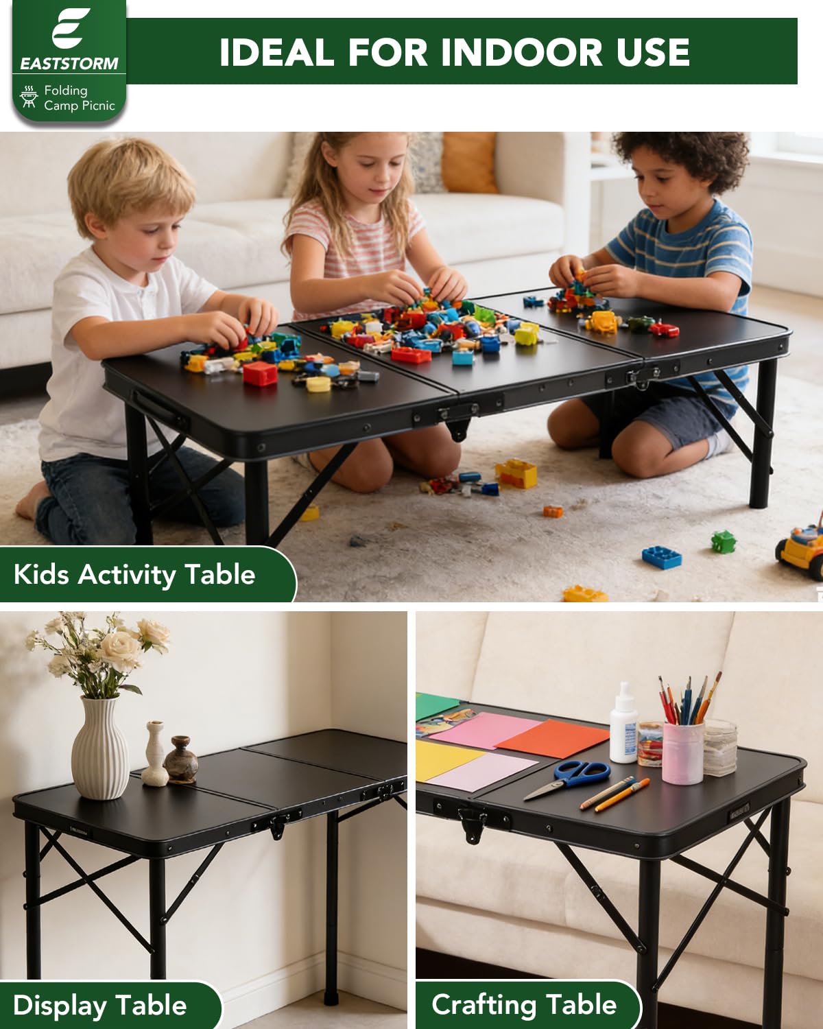 Small Folding Camping Table Black K6473