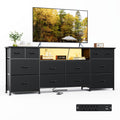 63 Inch 12 Drawer Black Dresser C81328