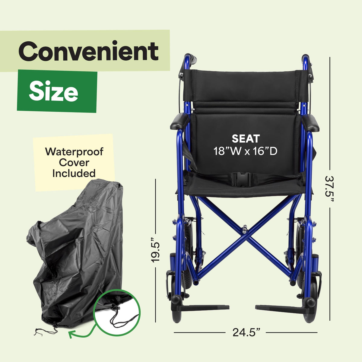 Lightweight Folding Wheelchair with Hand Brakes G410