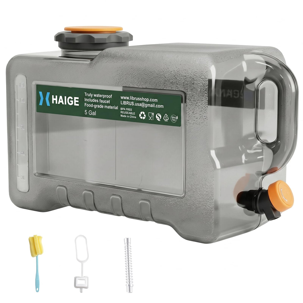 5 Gallon BPA-Free Portable Water Jug with Spigot K183
