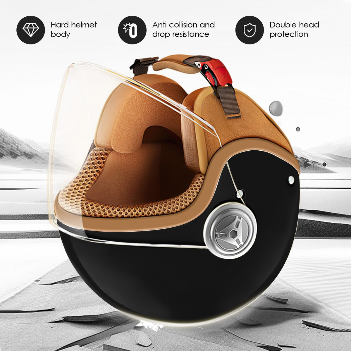 Kids 3/4 Open Face Motorcycle Helmet R6654