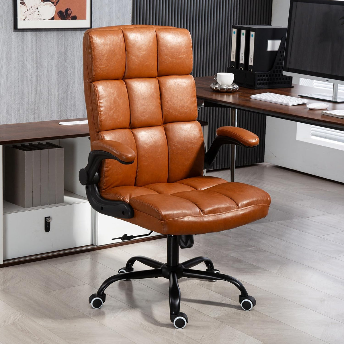 Executive Office Chair, PU Leather Ergonomic Desk Chair Z105