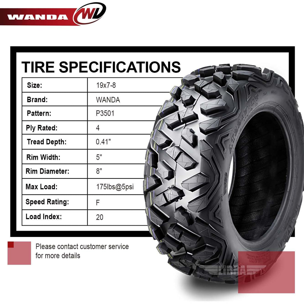 2 ATV Tires 19x7-8 G785