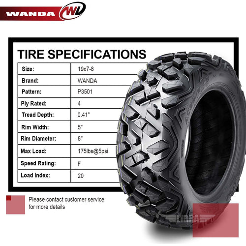 2 ATV Tires 19x7-8 G785