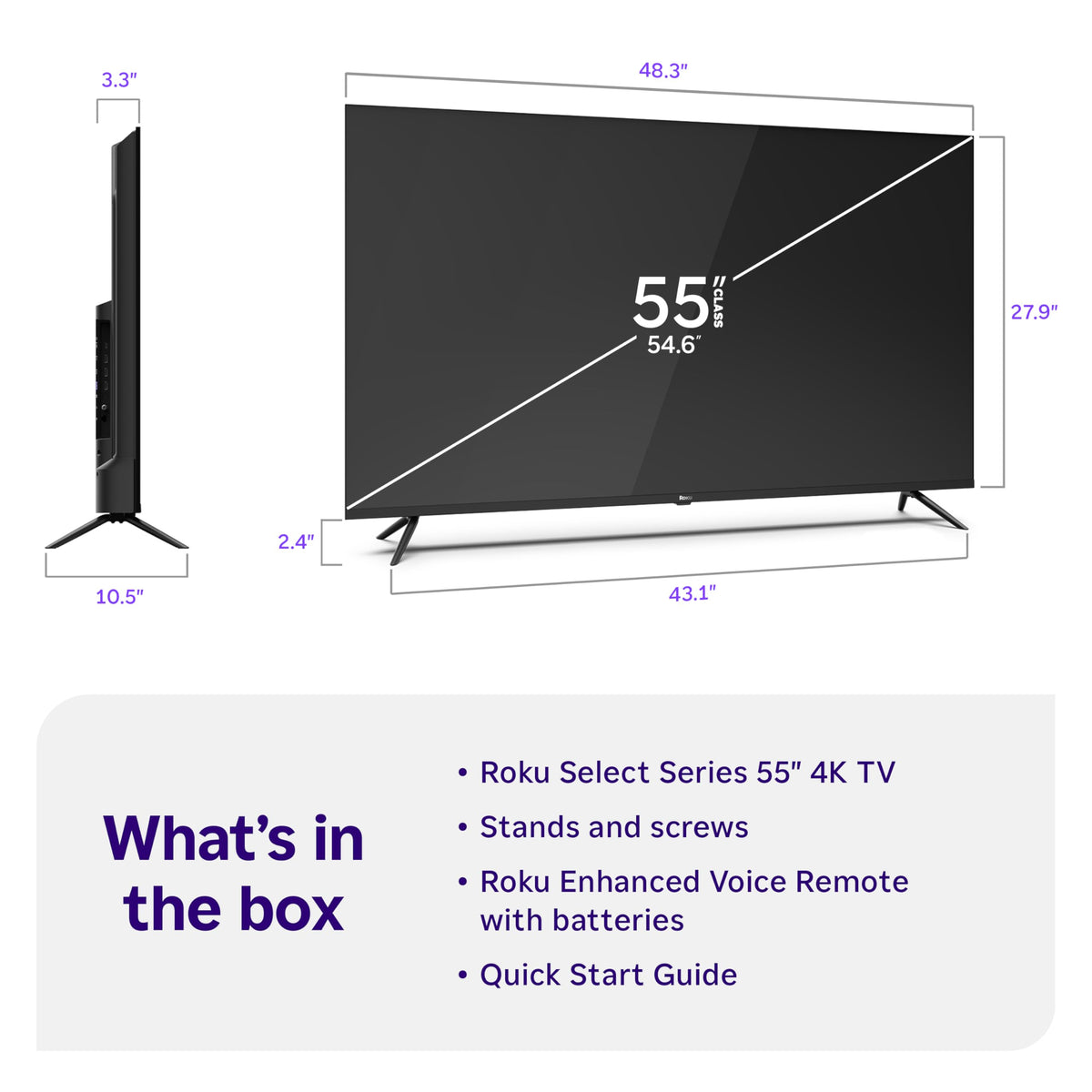 55-Inch 4K HDR LED Smart TV D8507