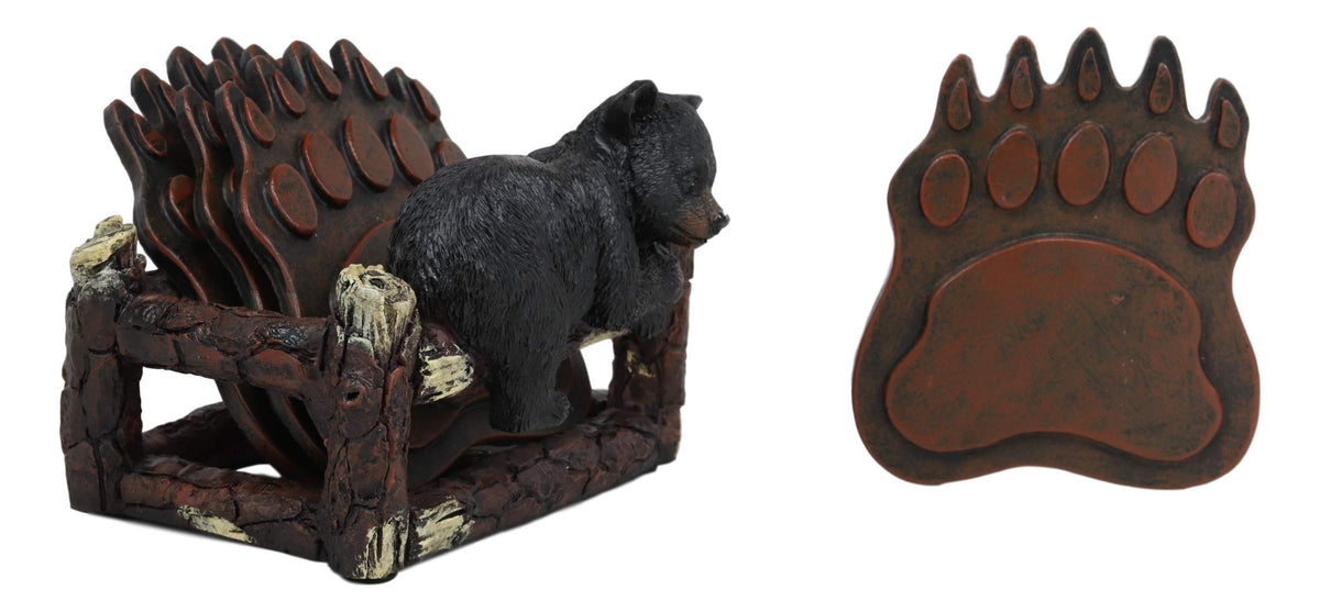Coaster Set with 4 Bear Paw Tracks Coasters N32414