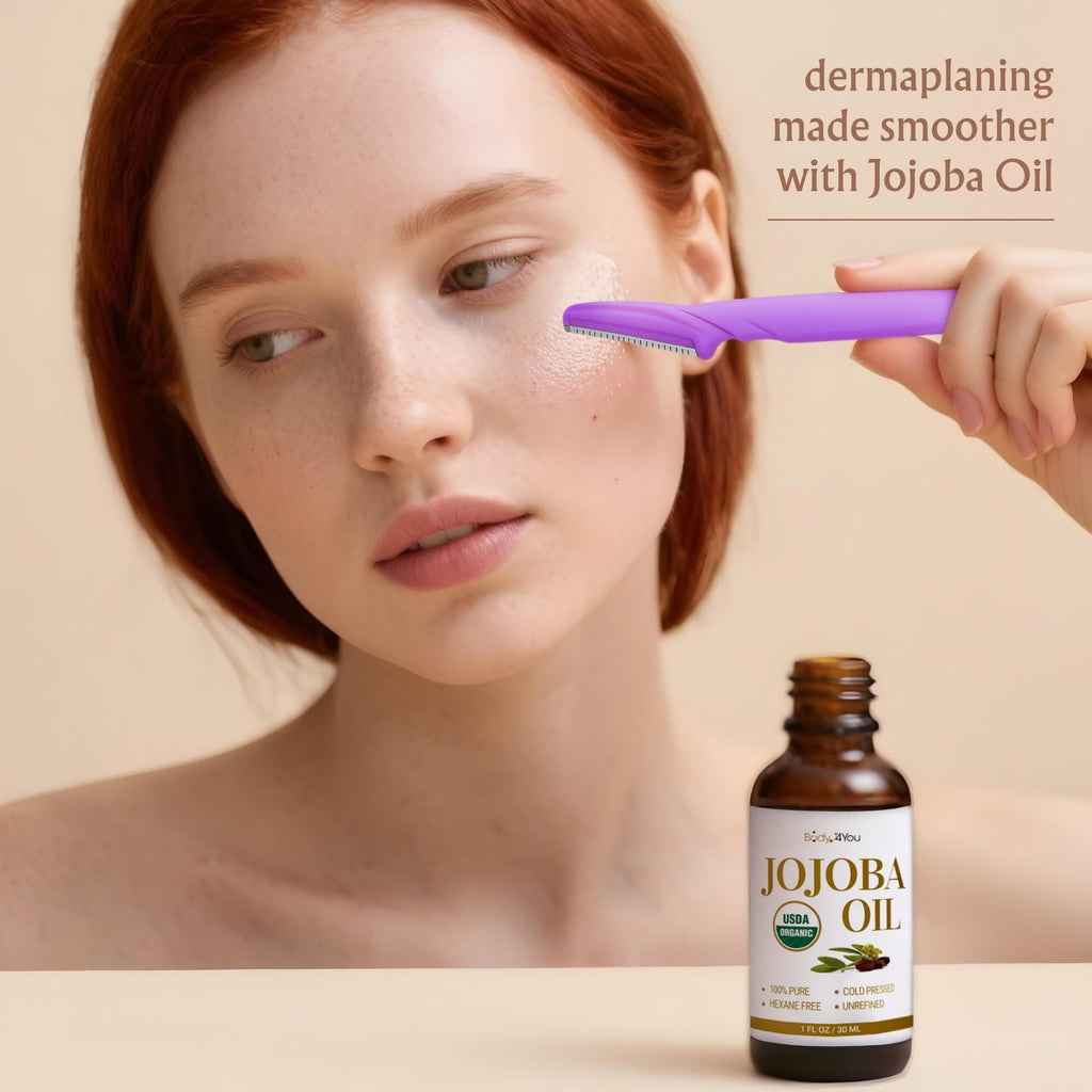 Organic Jojoba Oil 6PC Dermaplane Razors 1 Fl Oz E91649