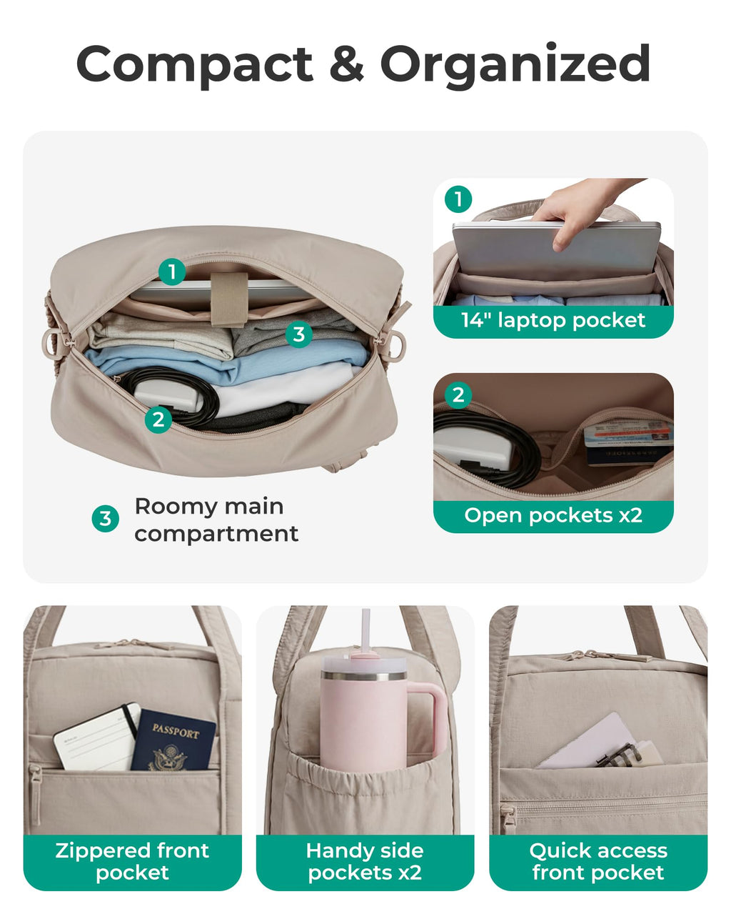 Expandable Travel Duffel Bag Set W540