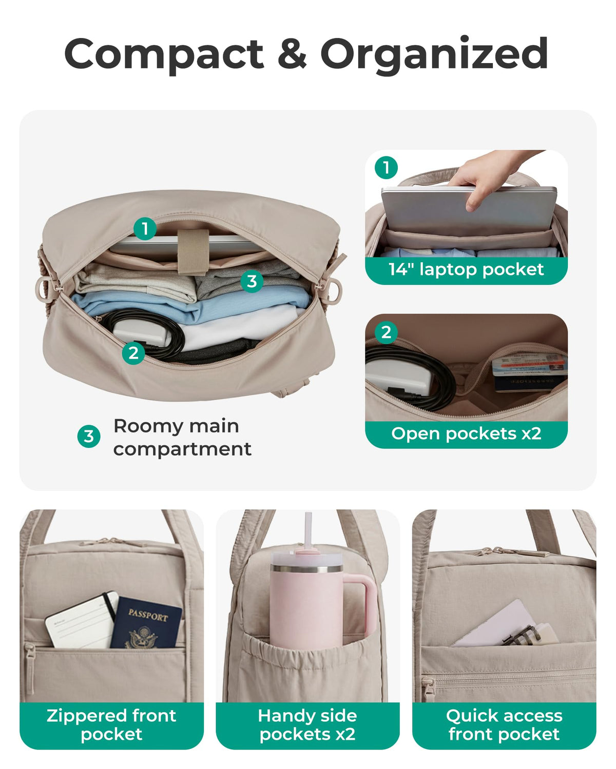 Expandable Travel Duffel Bag Set W540