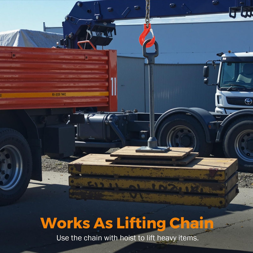 3/8 Inch 10Ft Tow Chain with Double Slip Hooks I86187