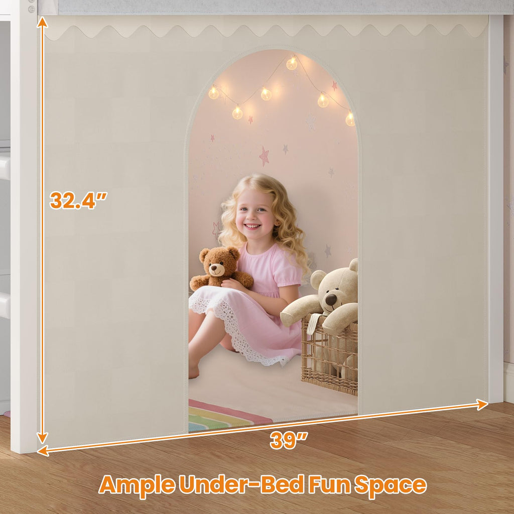 Twin Size Low Loft Bed with 8 Storage Drawers B616827