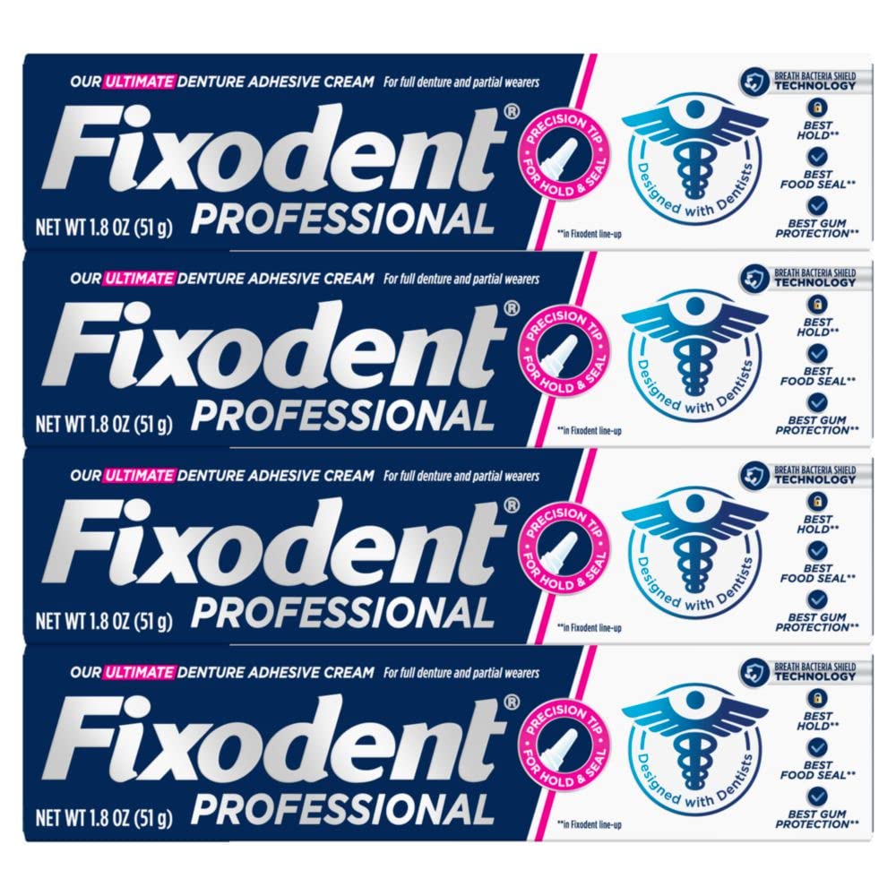 Denture Adhesive Cream 1.8 oz 4 Pack B3918