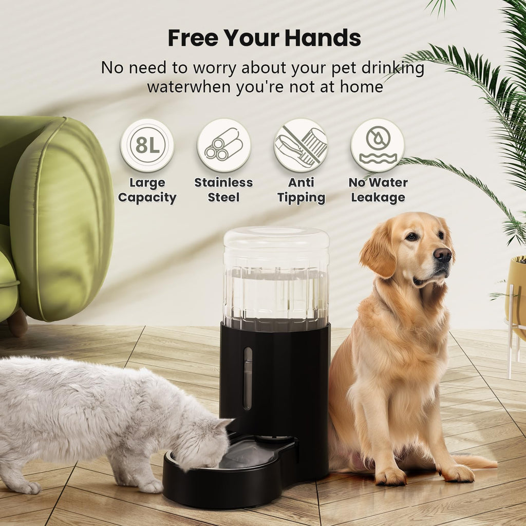 Gravity Dog Water Bowl Dispenser 8L Black X263474