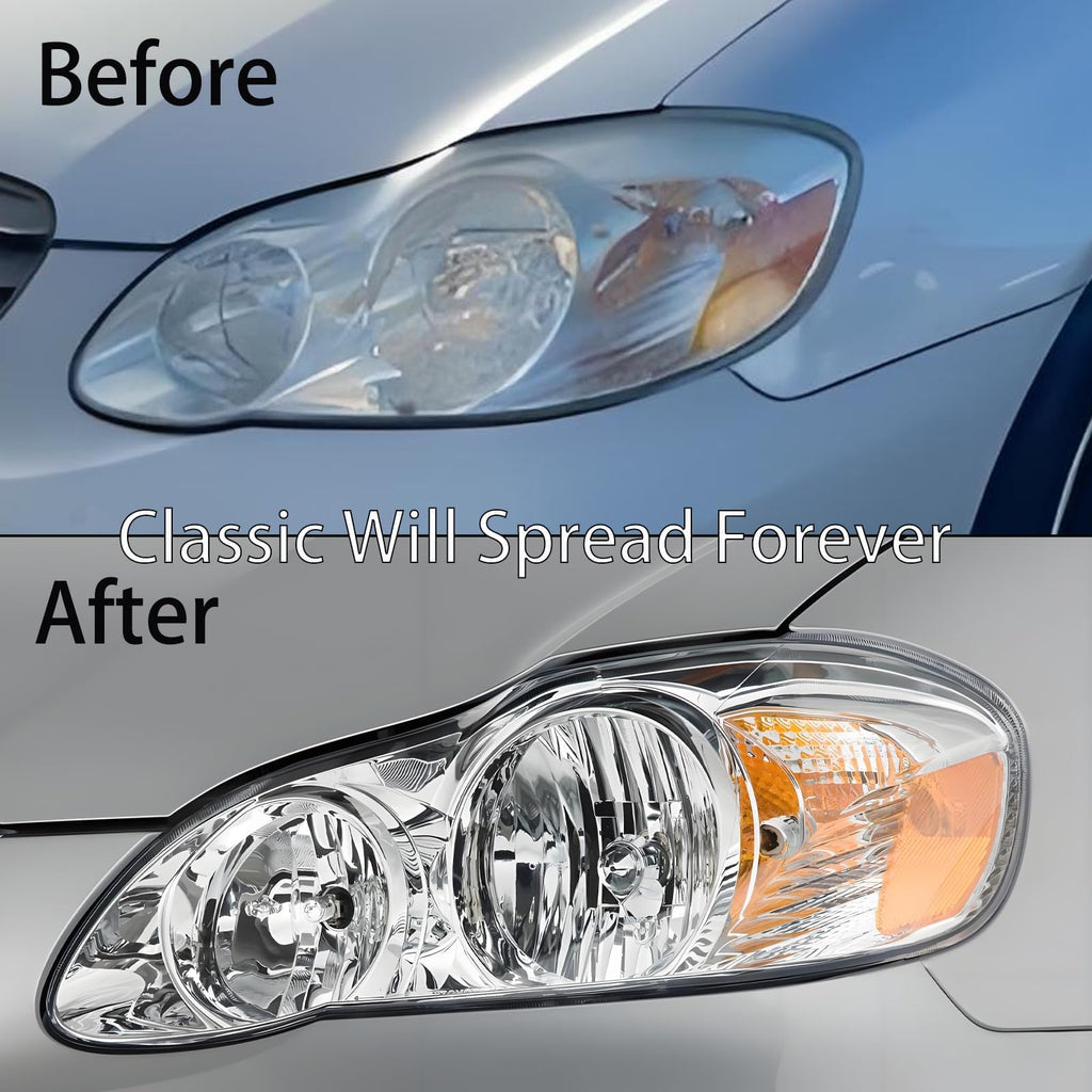 Chrome Amber Headlight Assembly Set I766284