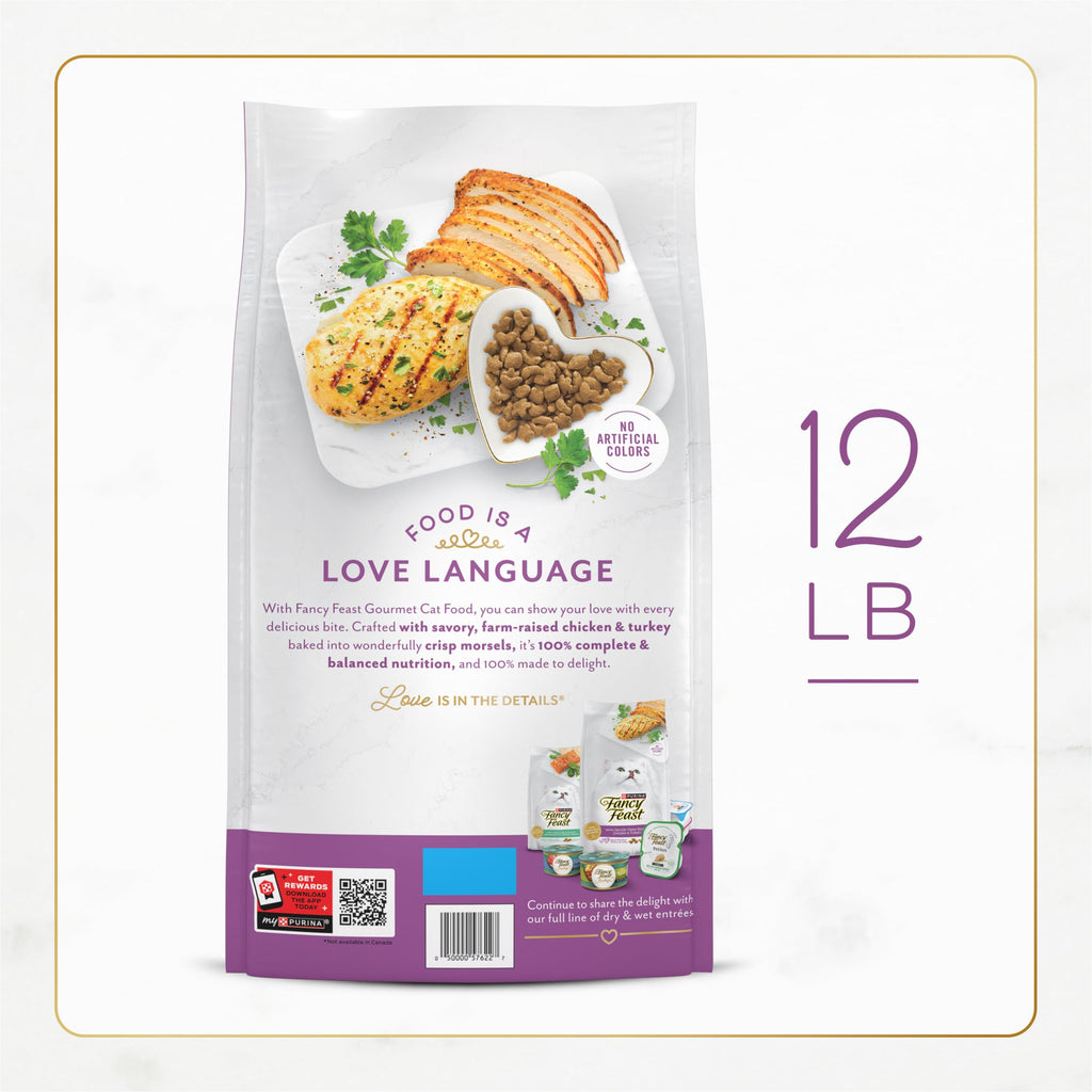 Chicken & Turkey Dry Cat Food 12lb Bag L46288