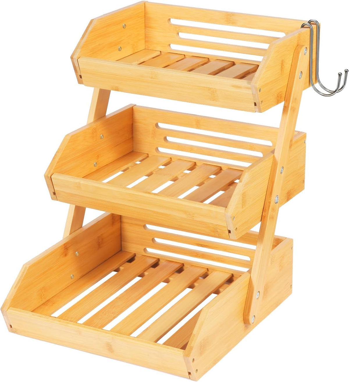 3 Tier Natural Bamboo Fruit Basket Y805