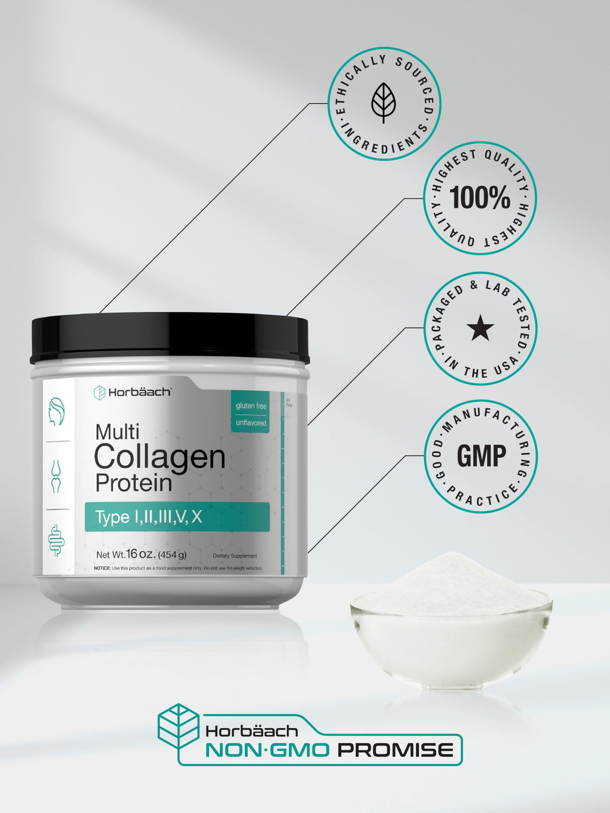 Multi Collagen Protein Powder 16 oz I34173