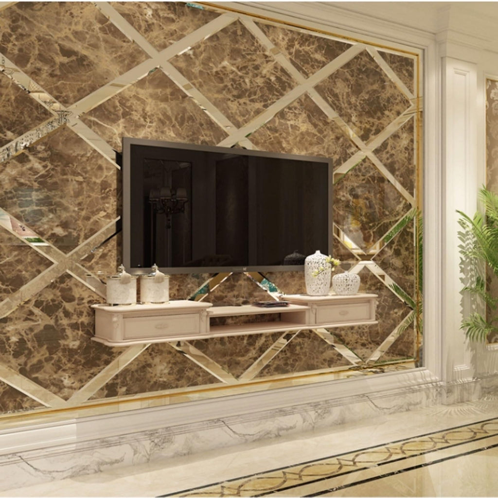 Wall Mounted TV Stand with Drawers and Open Storage Shelf G41441