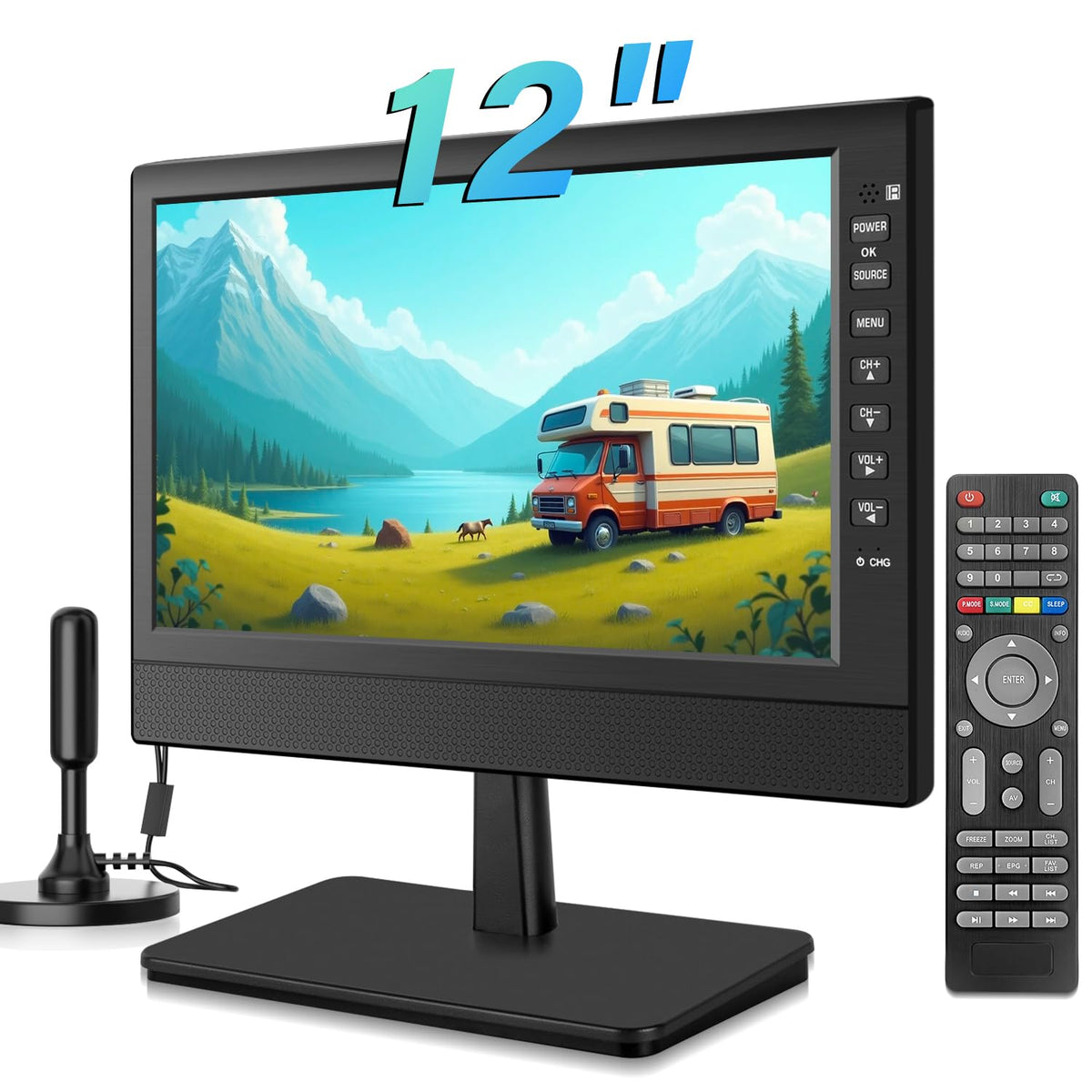 12” Portable Flat Screen TV with Digital Tuner L799