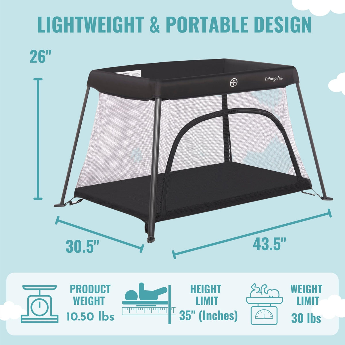 Black Playard with Travel Bag W614670