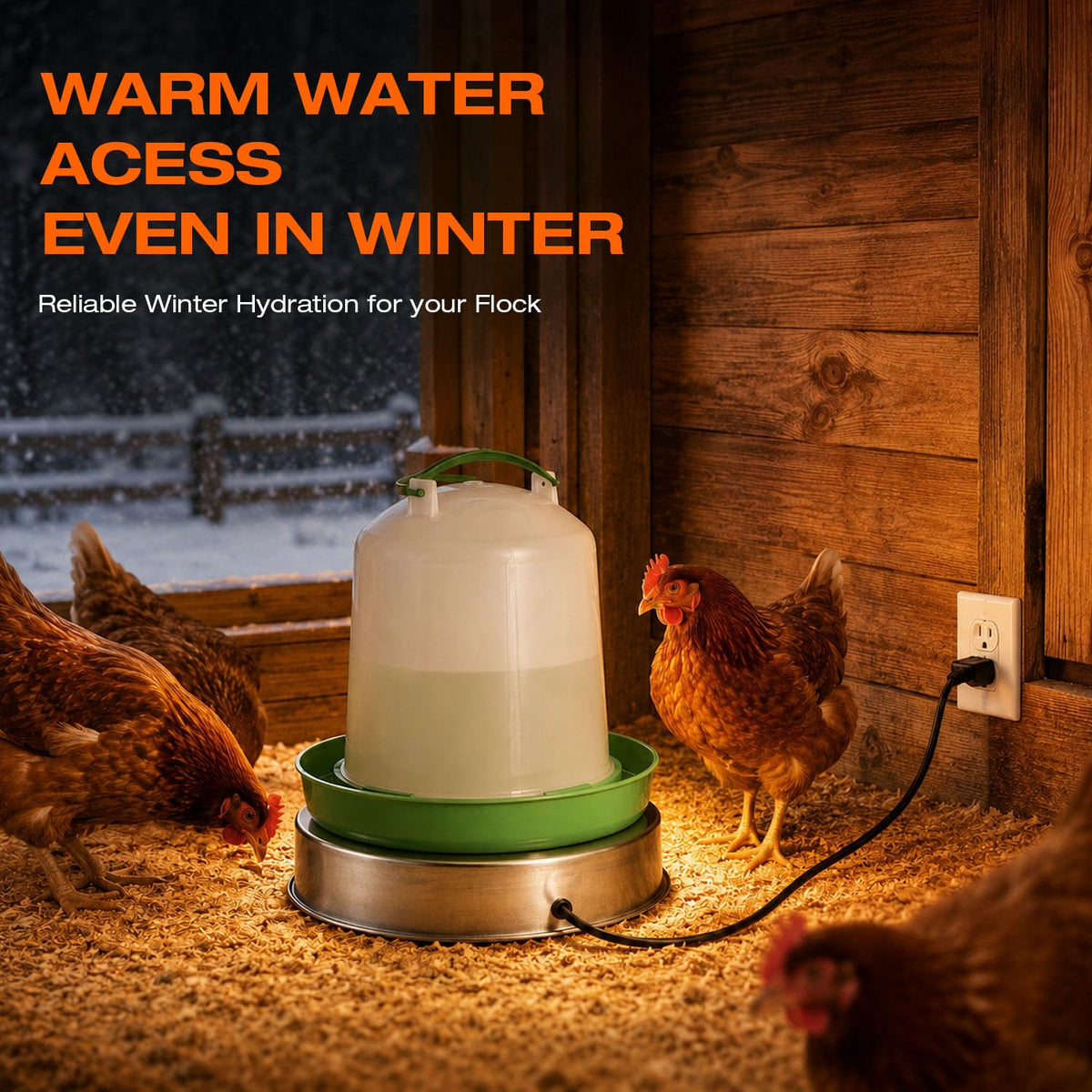Heated Chicken Waterer 13 Inches W4462