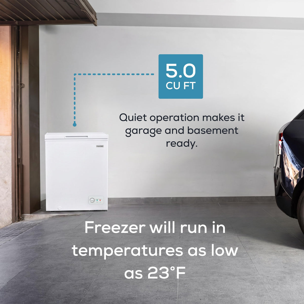 5.0 Cu Ft Upright Deep Freezer with Removable Basket J967