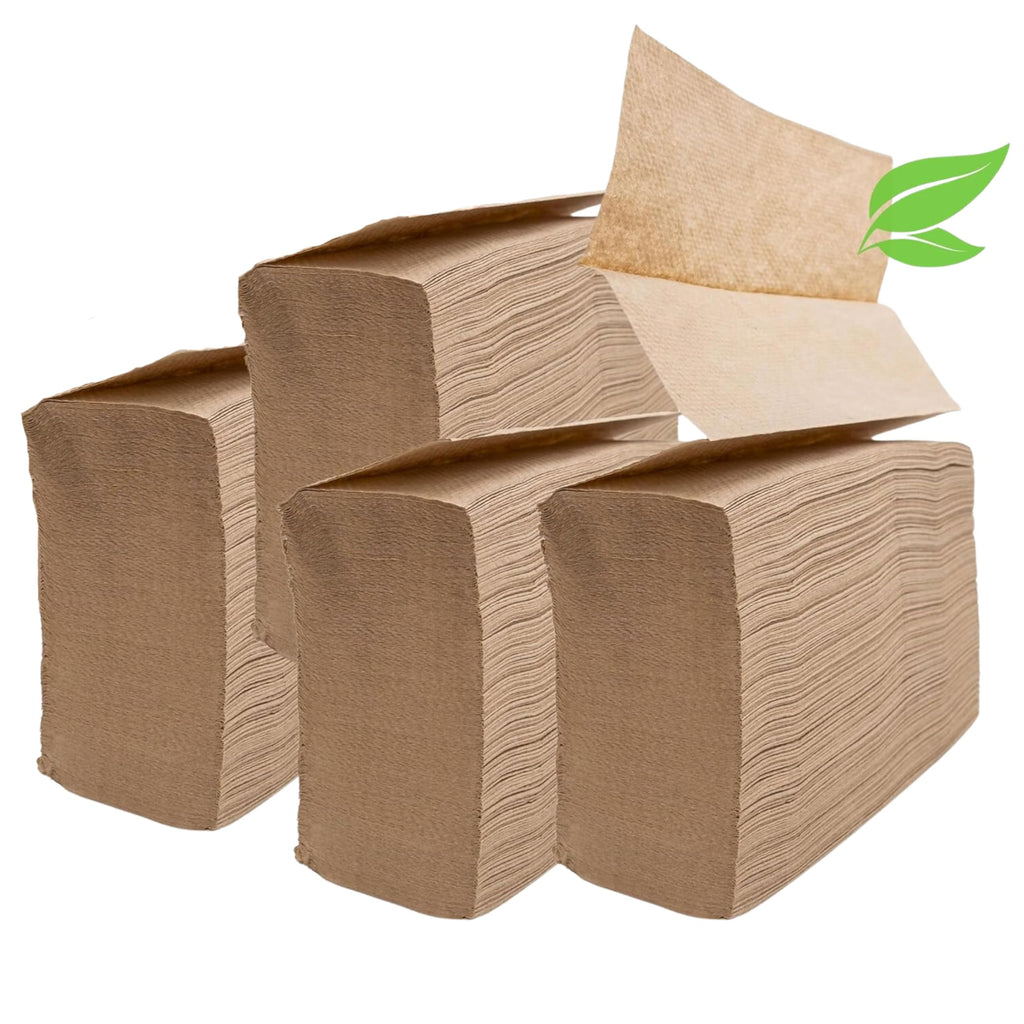Brown Organic Unbleached Z-Fold Paper Towels E825