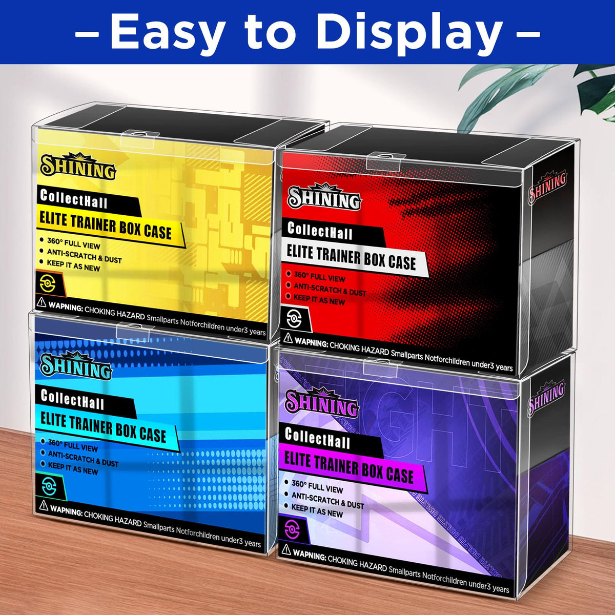 4 Packs Transparent Easy to Fold Protector Case E9712