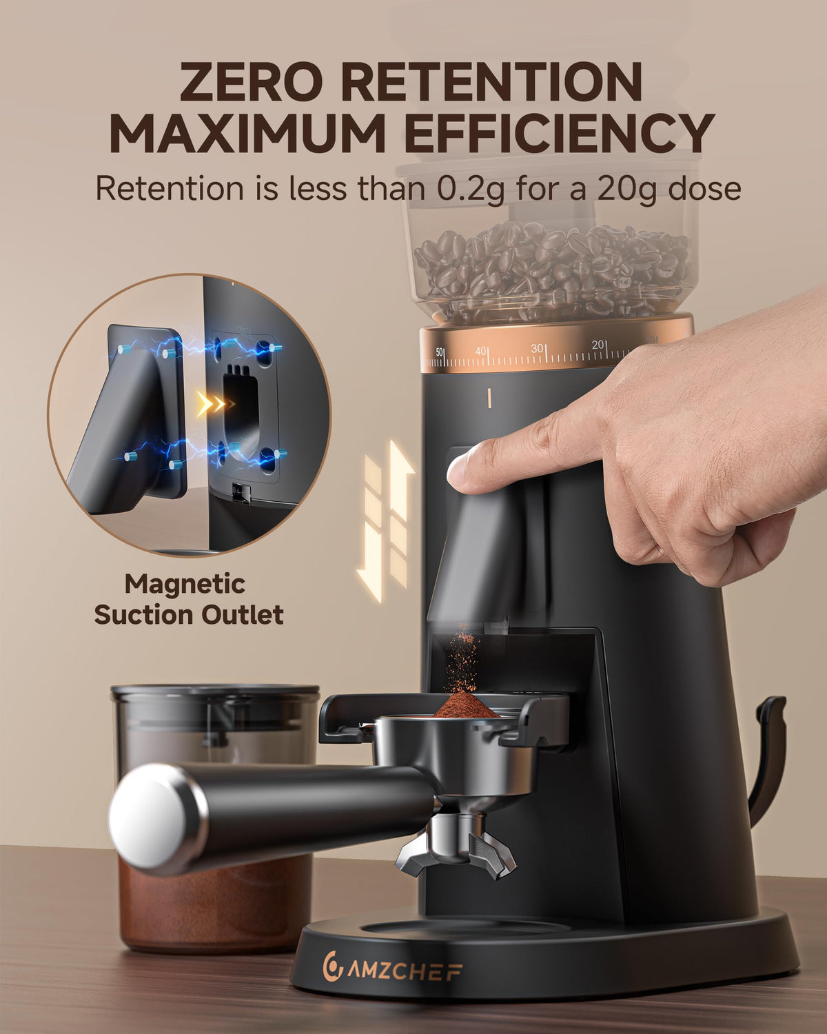 Single Dose Coffee Grinder 40mm Burr Q74153