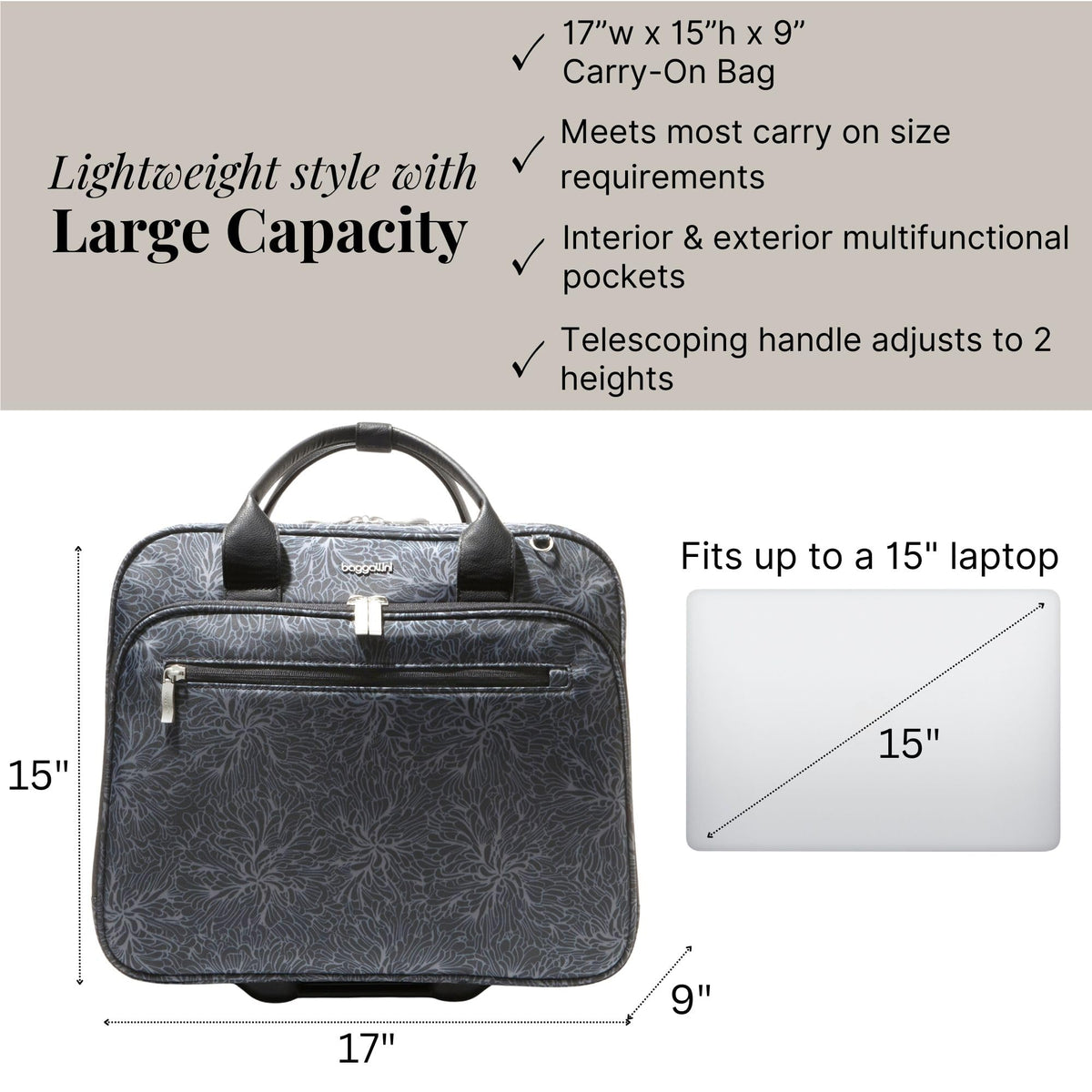 Women's 2 Wheel Tote I392701