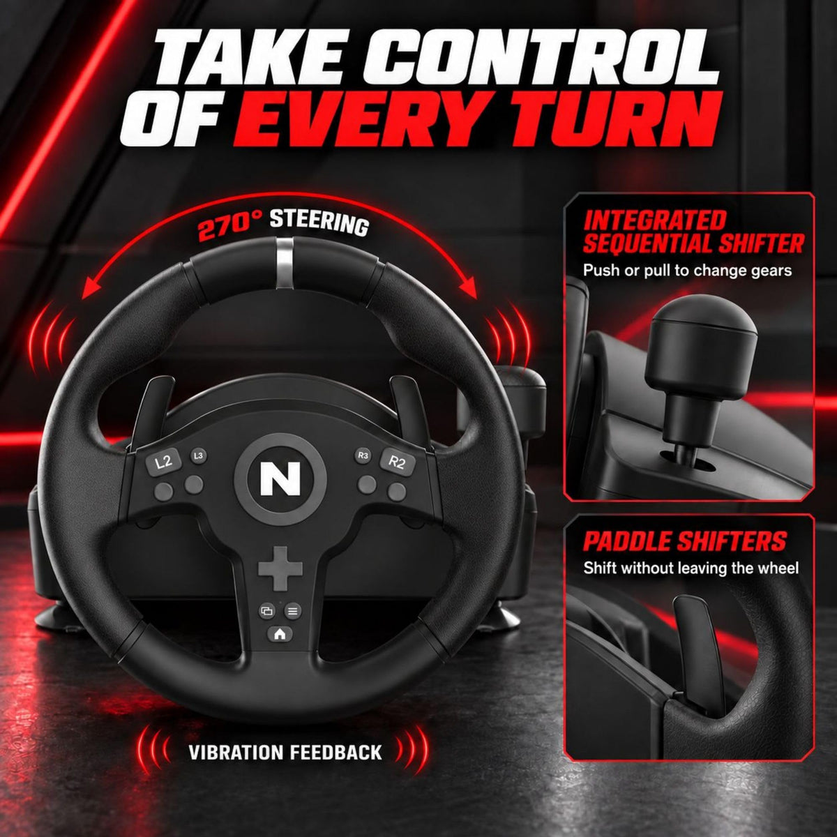 Racing Wheel & Pedals R68803