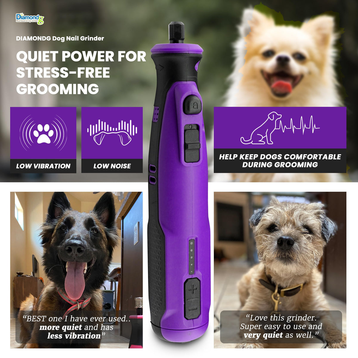 Cordless Dog Nail Grinder with LED Light L460067