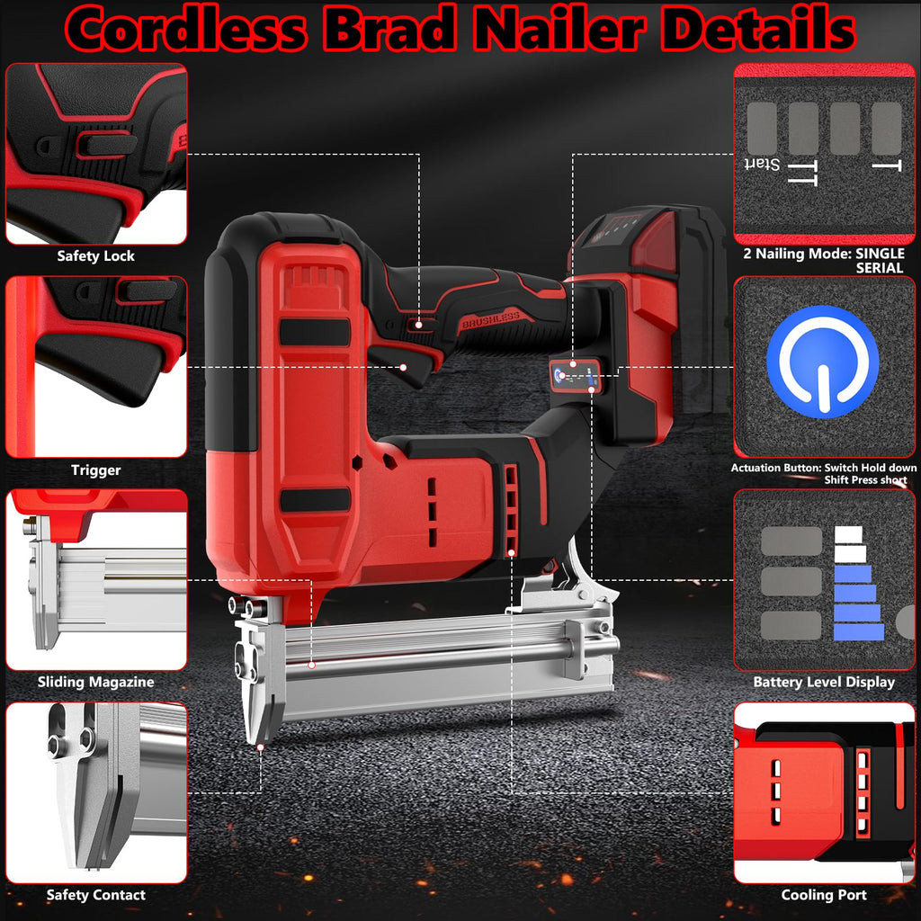 18 Gauge Cordless Brad Nailer & Staple Gun M777972